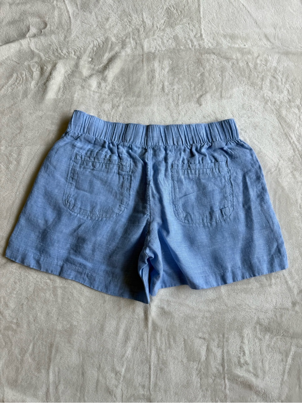Lilly Pulitzer Light Blue Linen Elastic-Waist Shorts - Picture 7 of 10